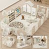 MIGO Bear Foldable Kids Playpen Set
